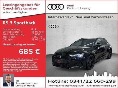 Neu Audi RS3 Sport 400 PS (294 kW) 2026 Schwarz Limousine