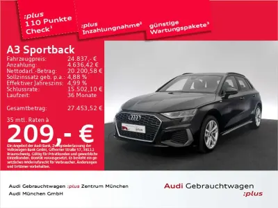 Second-hand Audi A3 S-Line 204 CP (150 kW) 2022 Negru Berlinǎ