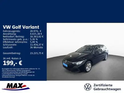 Gebraucht VW Golf VIII Life 150 PS (110 kW) 2022 Schwarz Kombi