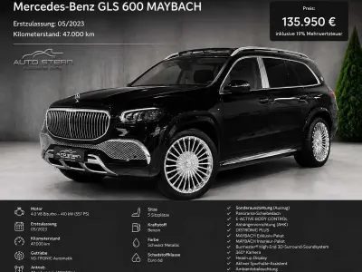 Gebraucht Mercedes GLS600 Maybach Active 557 PS (409 kW) 2023 Schwarz SUV