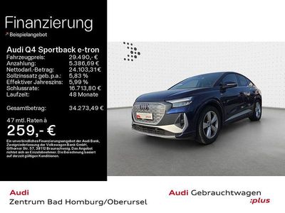 Gebraucht Audi Q4 Sportback e-tron S-Line 150 kW (204 PS) 2022 Blau SUV