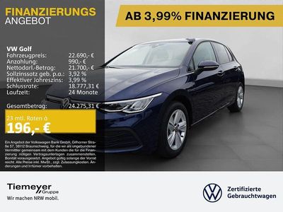 Gebraucht VW Golf VIII Life 116 PS (85 kW) 2024 Blau Limousine