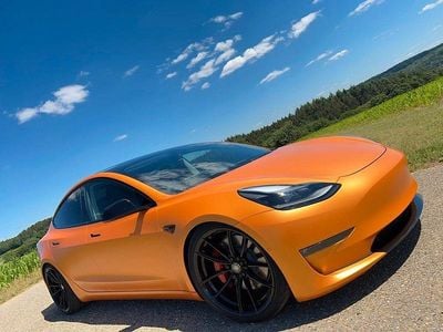 Gebraucht Tesla Model 3 Performance 377 kW (513 PS) 2021 Orange Limousine