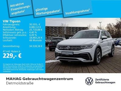 Weiß Gebraucht 2022 VW Tiguan R-line SUV | 30.593 € (Guter Preis)