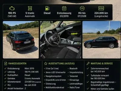Gebraucht Audi A4 Sport 190 PS (139 kW) 2019 Schwarz Kombi