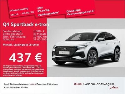 Gebraucht Audi Q4 Sportback e-tron Advanced 210 kW (286 PS) 2025 Weiß SUV