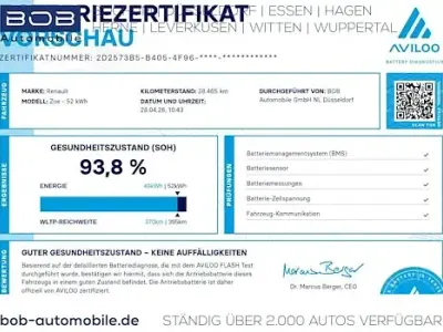 Brugt Renault Zoe Intens 100 kW (136 HK) 2022 Hvid Hatchback