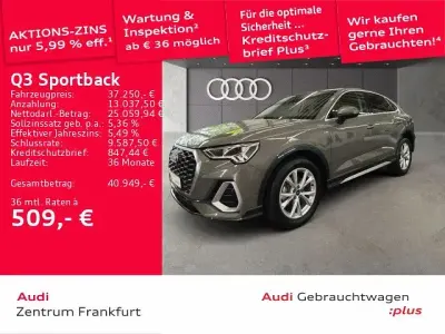 Gebraucht Audi Q3 Sportback S-Line 150 PS (110 kW) 2025 Chronosgrau metallic SUV