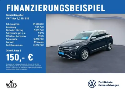 Gebraucht VW T-Roc Style 150 PS (110 kW) 2023 Schwarz SUV