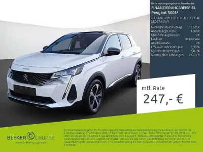 Brugt Peugeot 3008 GT 131 HK (96 kW) 2023 Hvid SUV