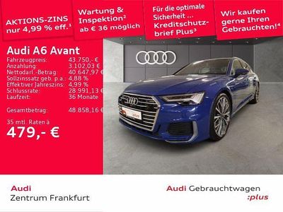 Ascariblau met. Gebraucht 2021 Audi A6 Sport Kombi | 43.750 € (Etwas zu teuer)