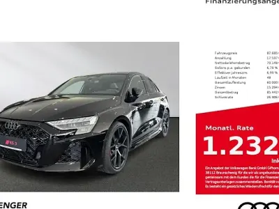 Ny Audi RS3 Sport 400 HK (294 kW) 2026 Sort Sedan