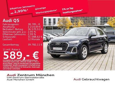 Navarrablau metallic Gebraucht 2022 Audi Q5 S-Line SUV | 37.386 € (Guter Preis)