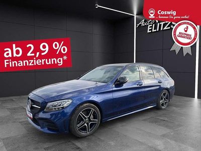 Usata Mercedes C220 AMG line 194 CV (142 kW) 2020 Blu Station wagon