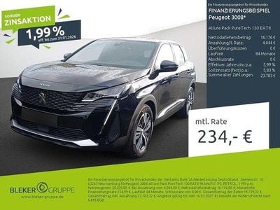 Gebraucht Peugeot 3008 Allure 131 PS (96 kW) 2023 Schwarz SUV