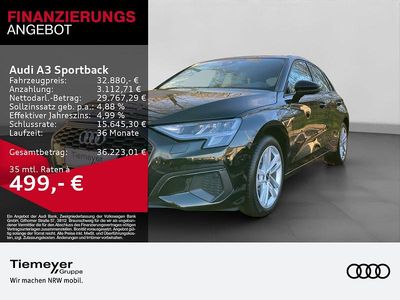 Schwarz Gebraucht 2023 Audi A3 Sportback e-tron Advanced Kleinwagen | 30.880 € (Teuer)