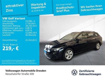 Gebraucht VW Golf VIII Life 150 PS (110 kW) 2021 Deep black perleffekt Kombi