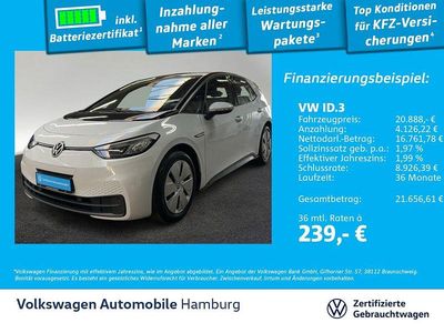 Gebraucht VW ID.3 Pro Performance 150 kW (204 PS) 2021 Gletscherweiß metallic Kleinwagen
