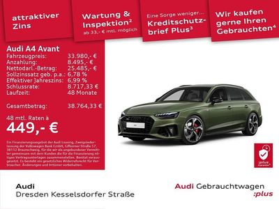 Gebraucht Audi A4 S-Line 204 PS (150 kW) 2024 Distriktgrün metallic Kombi