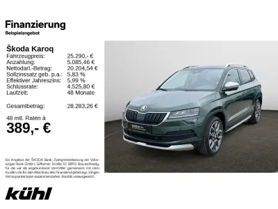 Gebraucht Skoda Karoq 150 PS (110 kW) 2019 Emeraldgrün metallic SUV