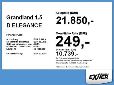 Grau Gebraucht 2023 Opel Grandland X Elegance SUV | 21.850 € (Guter Preis)