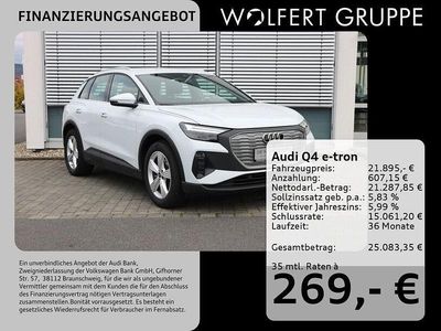 Gebraucht Audi Q4 e-tron Basis 125 kW (170 PS) 2022 Gletscherweiß metallic SUV