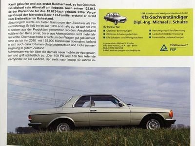 Second-hand Mercedes C230 109 CP (80 kW) 1980 Verde Coupe