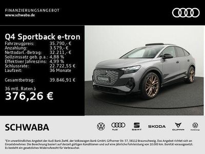 Grau Gebraucht 2022 Audi Q4 Sportback e-tron Sport SUV | 35.790 € (Etwas zu teuer)