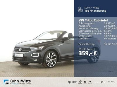 Gebraucht VW T-Roc Cabriolet R-line 150 PS (110 kW) 2022 Schwarz Cabrio