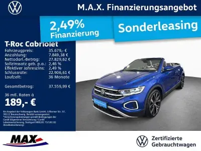 Gebraucht VW T-Roc Cabriolet Style 150 PS (110 kW) 2025 Ravennablau metallic (metallic) Cabrio