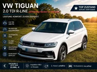 Gebraucht VW Tiguan R-line 240 PS (176 kW) 2016 Weiß SUV