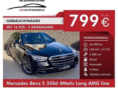 Schwarz Gebraucht 2024 Mercedes S350 AMG line Limousine | 98.990 € (Etwas zu teuer)