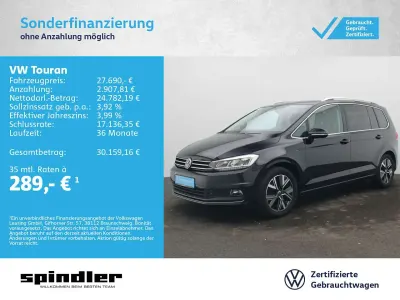 Gebraucht VW Touran Highline 150 PS (110 kW) 2022 Schwarz Van / Kleinbus