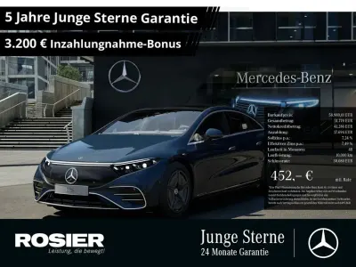 Gebraucht Mercedes EQS450+ Premium 264 kW (360 PS) 2023 Blau / nautikblau Limousine