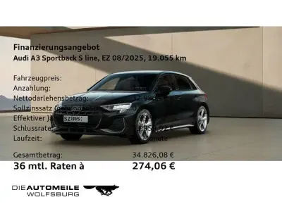Gebraucht Audi A3 S-Line 150 PS (110 kW) 2025 Mythosschwarz metallic Limousine