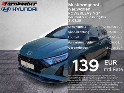 Neu Hyundai i20 Blackline 90 PS (66 kW) 2025 Mangrove green / mic Kleinwagen
