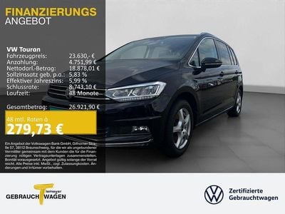 Gebraucht VW Touran Highline 150 PS (110 kW) 2019 Schwarz Van / Kleinbus
