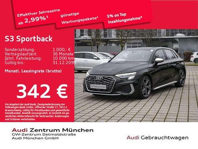 Mythosschwarz metallic Gebraucht 2024 Audi S3 Sport Limousine | 34.945 € (Superpreis)