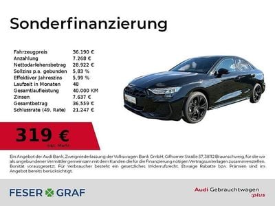 Mythosschwarz metallic Gebraucht 2025 Audi A3 Ambiente Limousine | 36.190 € (Fairer Preis)