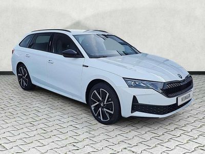 Neu Skoda Octavia SportLine 150 PS (110 kW) 2025 Moonweiß perleffekt Kombi