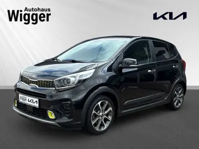 Gebraucht Kia Picanto X-Line 84 PS (61 kW) 2018 Abp) auroraschwarz met. (schwarz Kleinwagen
