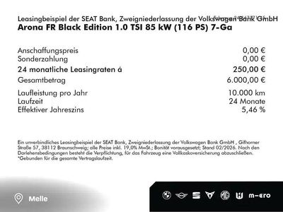 Neu Seat Arona Black Edition 116 PS (85 kW) 2026 SUV