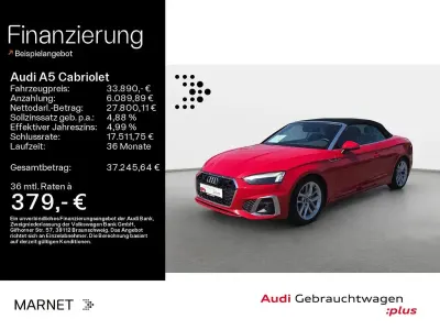 Używany Audi A5 Cabriolet S-Line 204 KM (150 kW) 2021 Czerwony Kabriolet