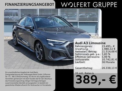 Gebraucht Audi A3 S-Line 150 PS (110 kW) 2021 Daytonagrau perleffekt Limousine