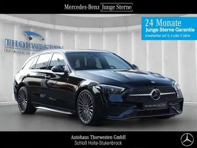 Gebraucht Mercedes C300 AMG line 265 PS (194 kW) 2023 Lack obsidianschwarz Kombi