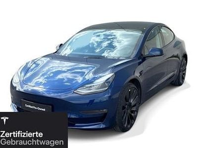 Begagnad Tesla Model 3 Performance 377 kW (513 HK) 2023 Blå Sedan