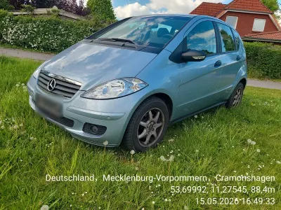 Używany Mercedes A170 116 KM (85 kW) 2007 Niebieski Minivan