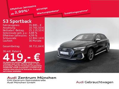 Gebraucht Audi S3 Ambiente 310 PS (228 kW) 2024 Mythosschwarz metallic Limousine