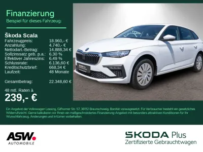 Gebraucht Skoda Scala Essence 116 PS (85 kW) 2025 Moonweiss metallic Kleinwagen