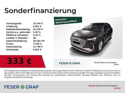 Gebraucht Audi Q4 e-tron S-Line 150 kW (204 PS) 2022 Mythosschwarz metallic SUV